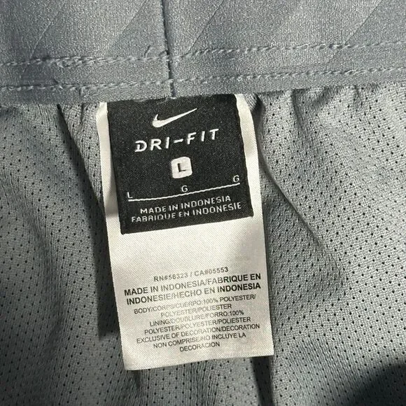 Nike Pants Womens‎ Size Large Blue Sweatpants Dri-Fit Lined Zip Ankle Drawstring - Picture 2 of 8